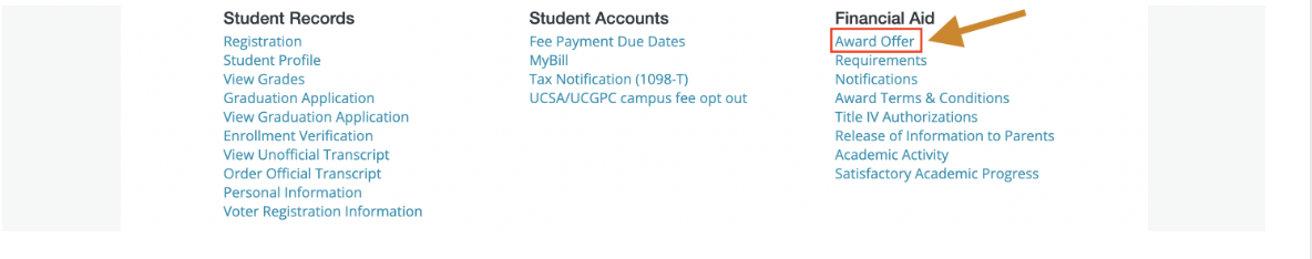 Award Offer Screenshot