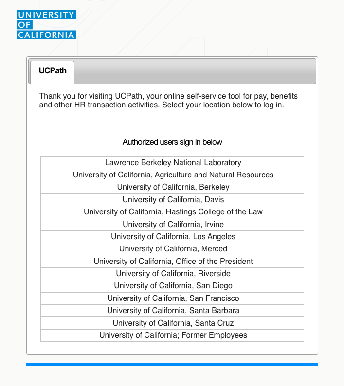 UC Path Login Page
