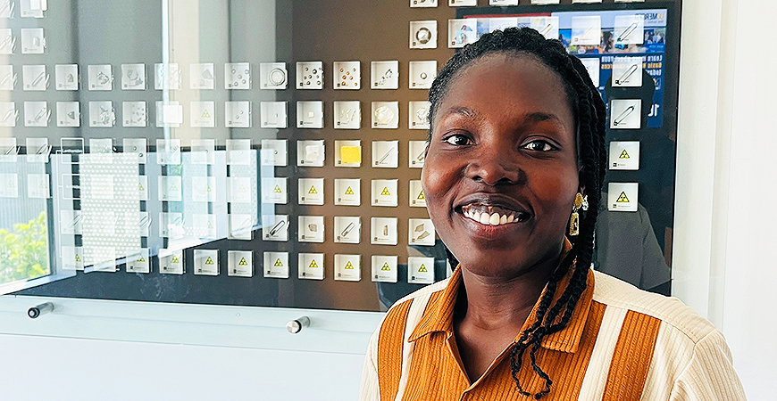 Grad student Abigail Gyamfi